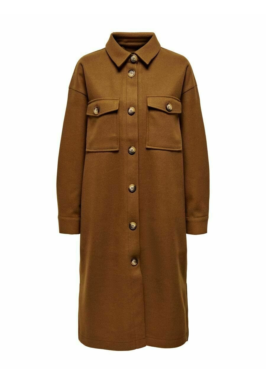 

Классическое пальто ONLY SHACKET, цвет rubber