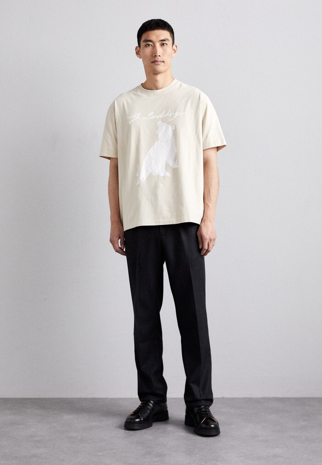 

Футболка с принтом Walsh Boxy Tee J.LINDEBERG, цвет oyster gray