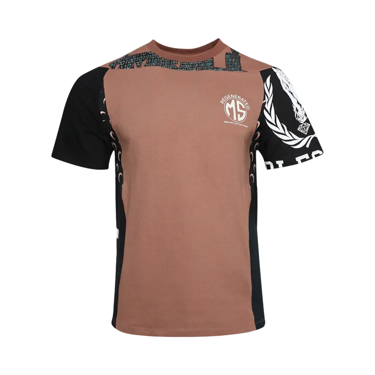 

Футболка Marine Serre Regenerated Graphic Patchwork 'Brown', коричневый