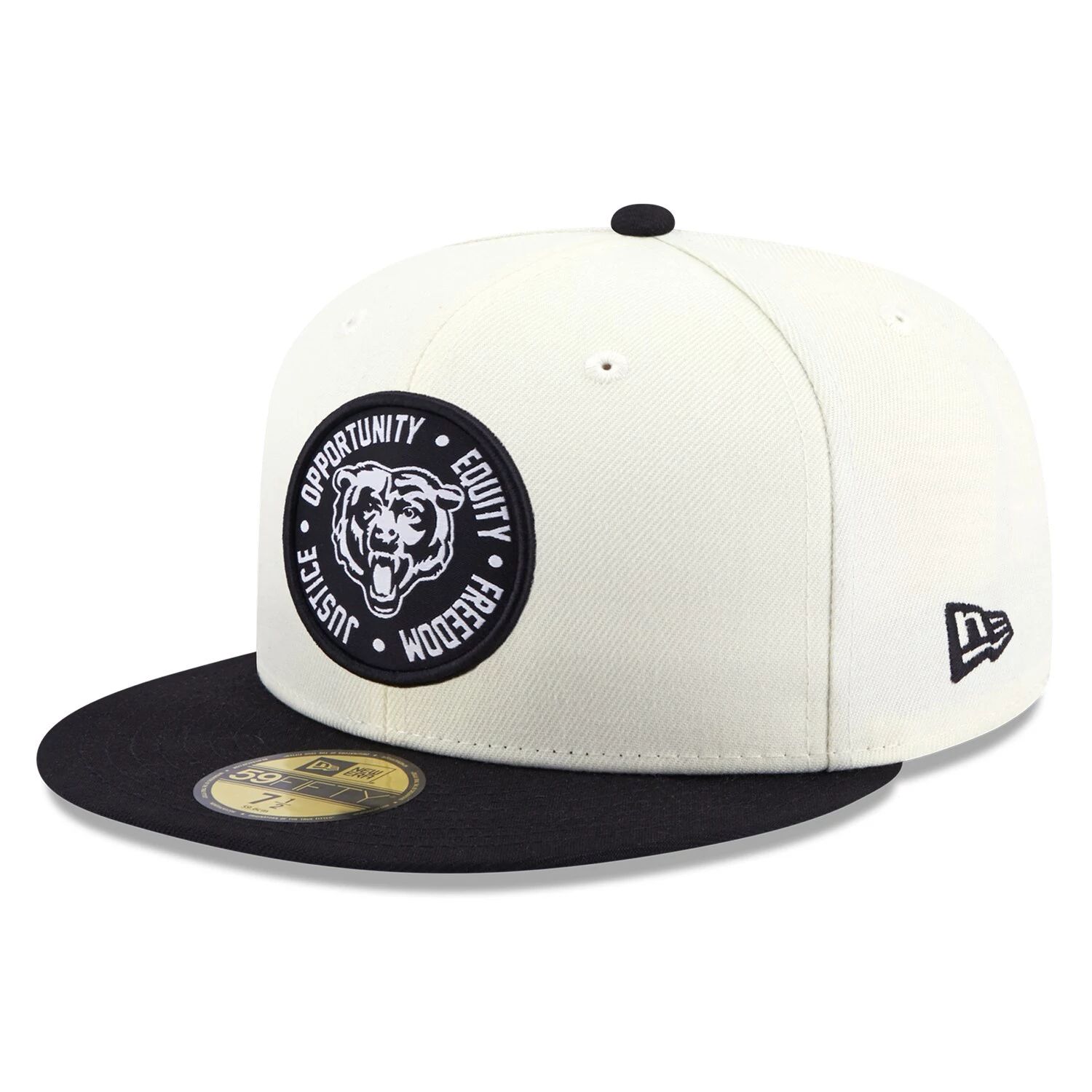 

Мужская шляпа New Era кремового/черного цвета Chicago Bears 2022 Inspire Change 59FIFTY