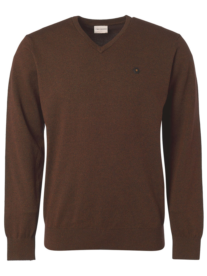 Пуловер No Excess, коричневый
