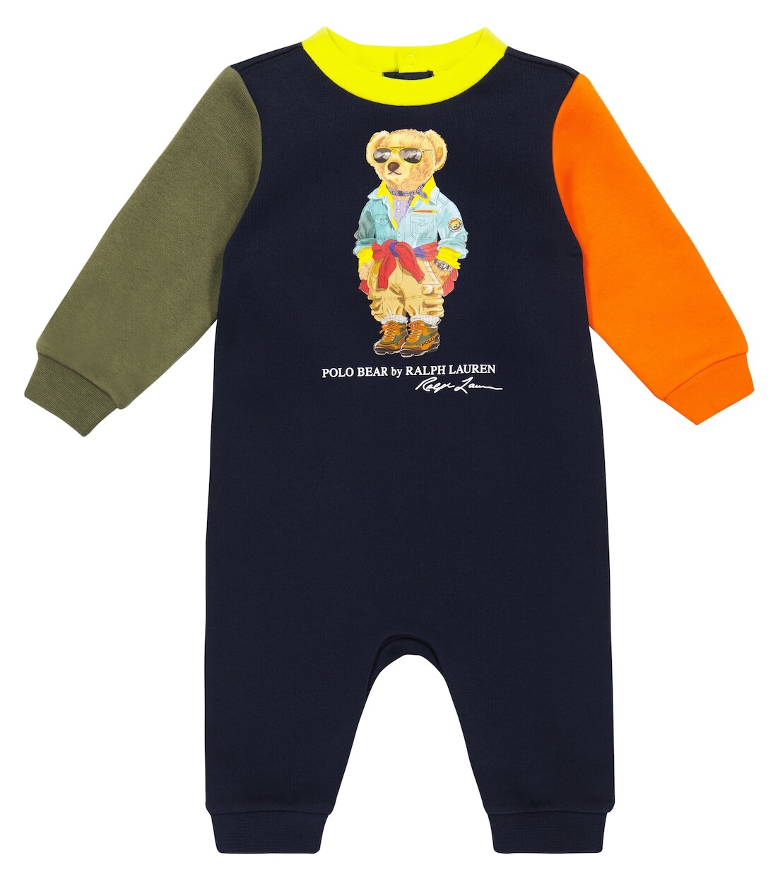 

Детский комбинезон из хлопкового флиса Polo Ralph Lauren Kids, мультиколор