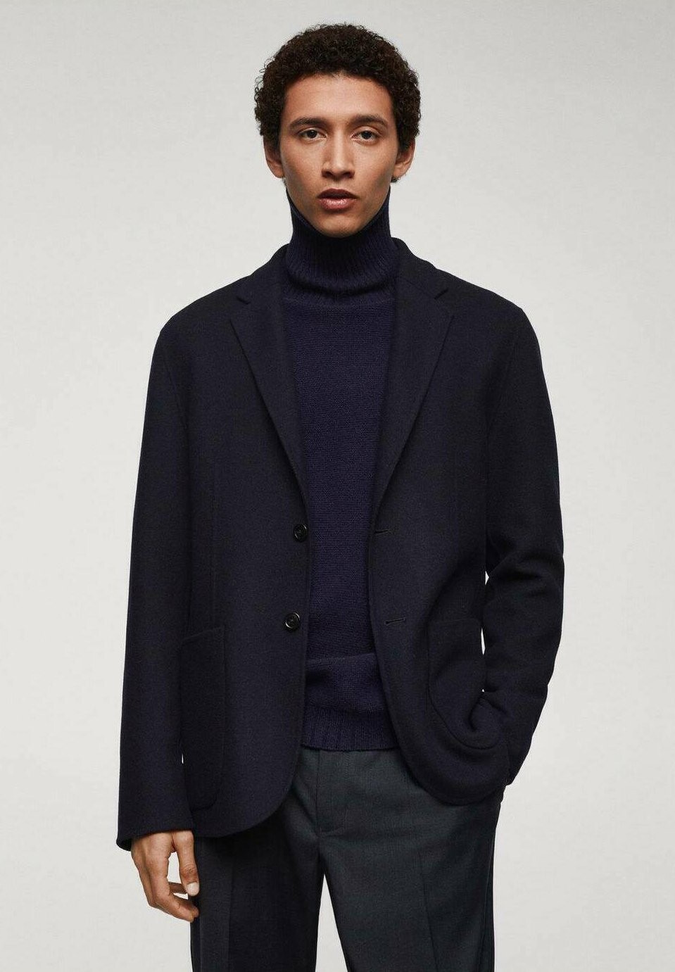 

Куртка HANDMADE Mango, цвет dark navy