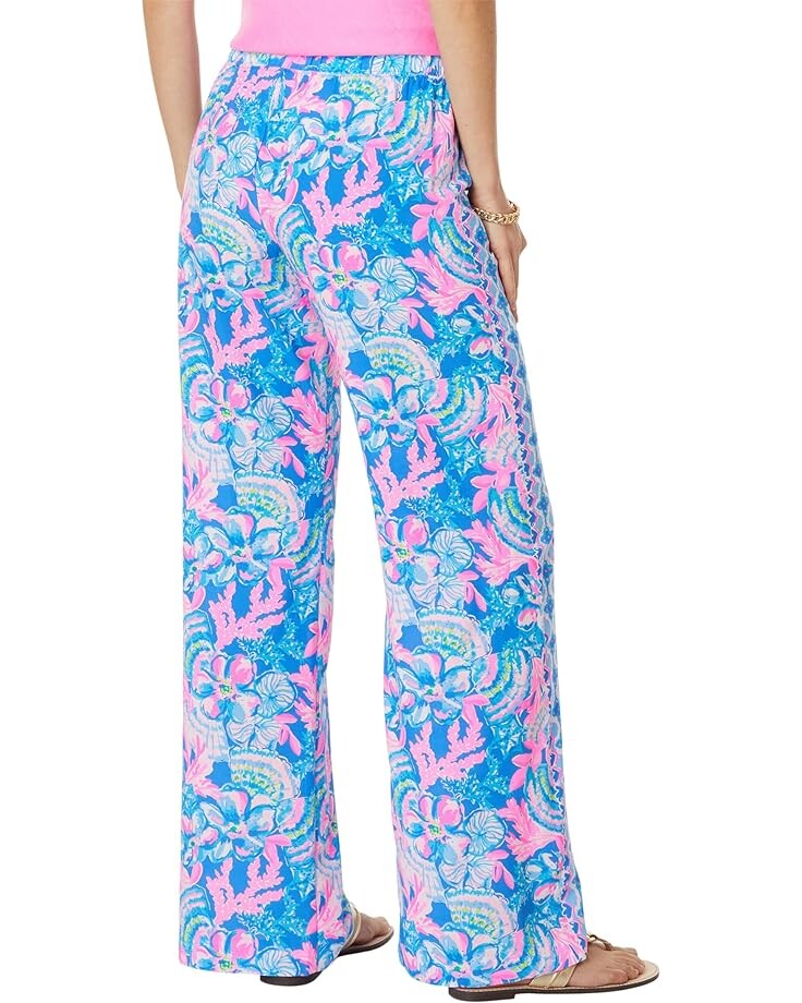 

Брюки Lilly Pulitzer Bal Harbour Palazzo Pants, цвет Blue Tang Sitting Seaside Engineered Pants