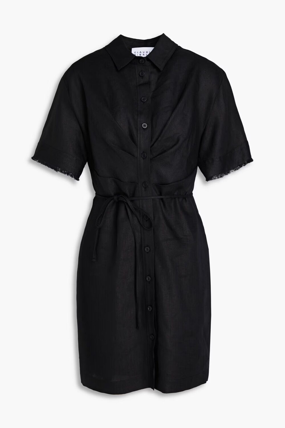 

Льняное платье мини Resille Claudie Pierlot, черный