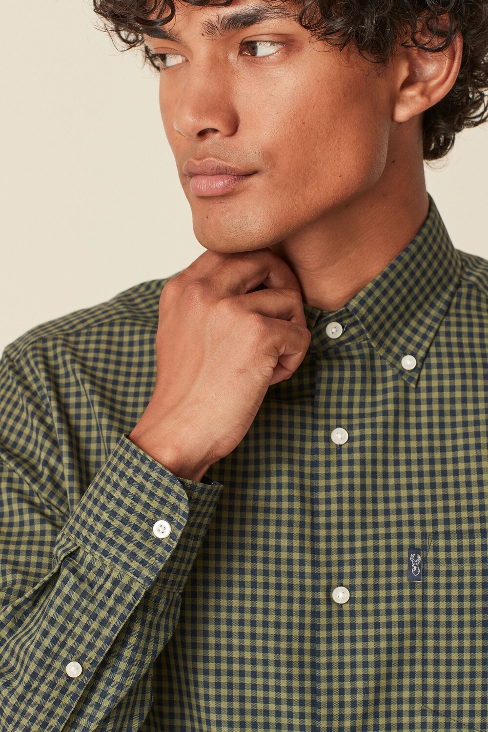 

Рубашка Oxford Easy Iron на пуговицах Next, зеленый