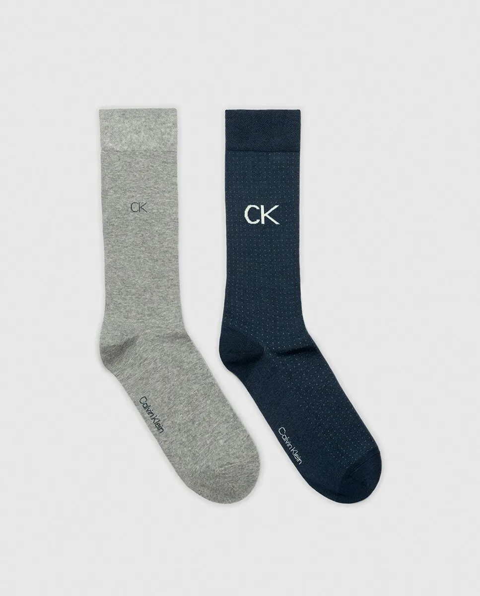 

Две пары классических мужских носков Calvin Klein, синий