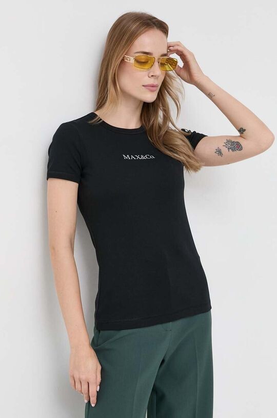 

МАКС&Ко. хлопковая футболка Max&Co., черный