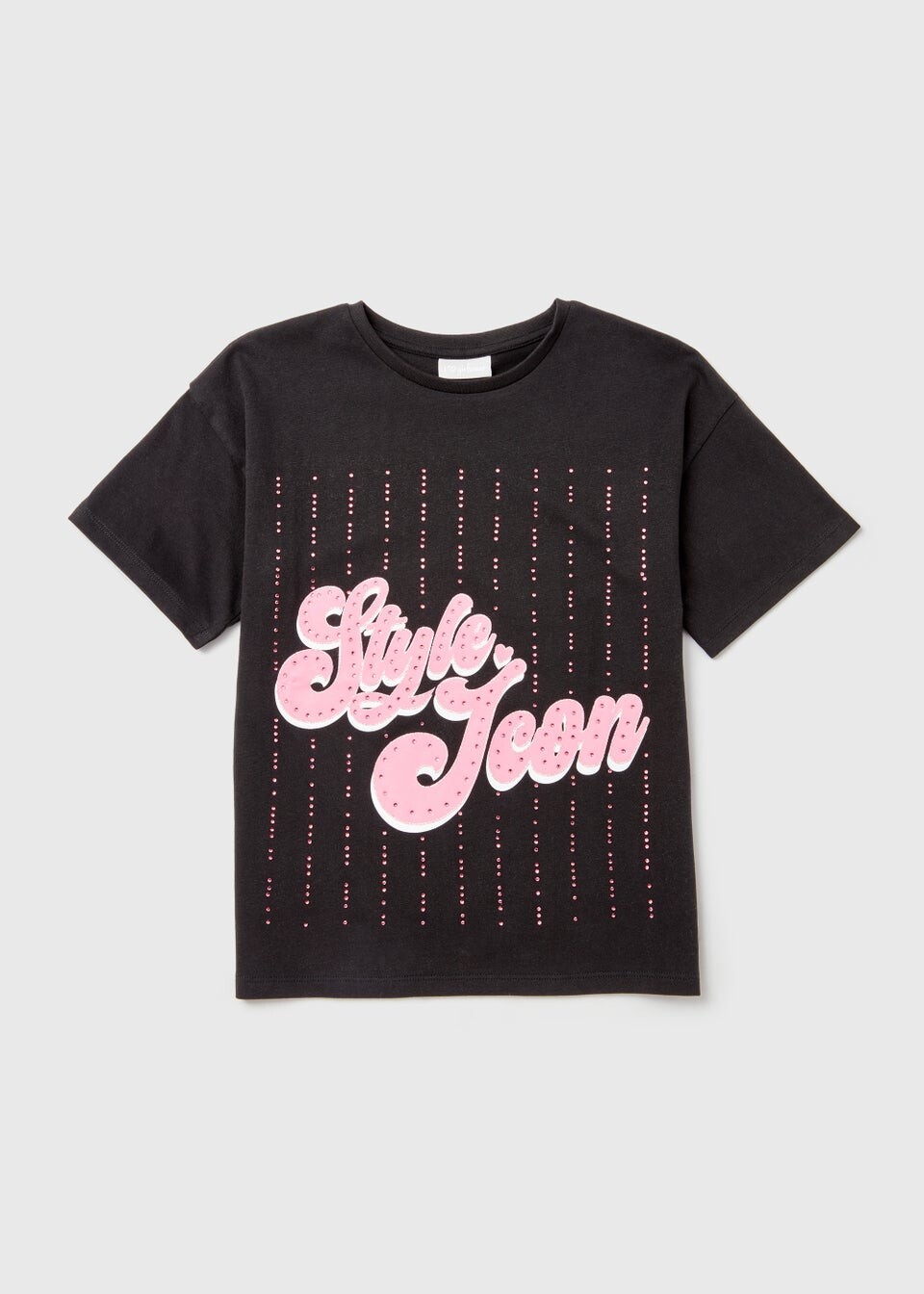 

Черная футболка Style Icon для девочек (4–13 лет)