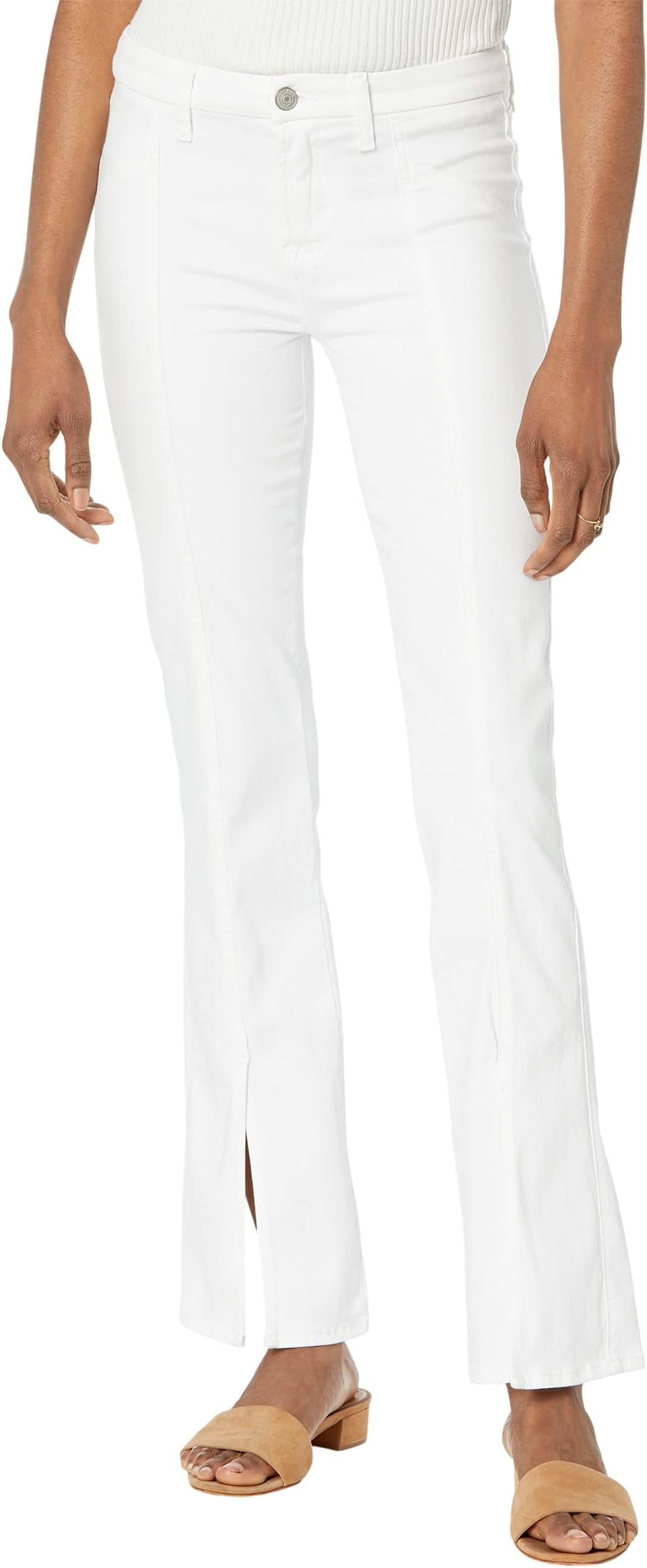 Джинсы Kimmie Straight in Luxe White 7 For All Mankind, цвет Luxe White