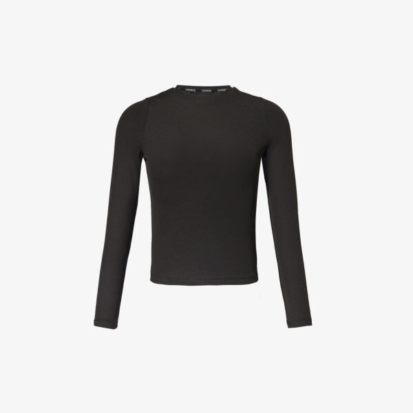 

Топ облегающего кроя из эластичной ткани с вышитым логотипом essential Lounge Underwear, черный