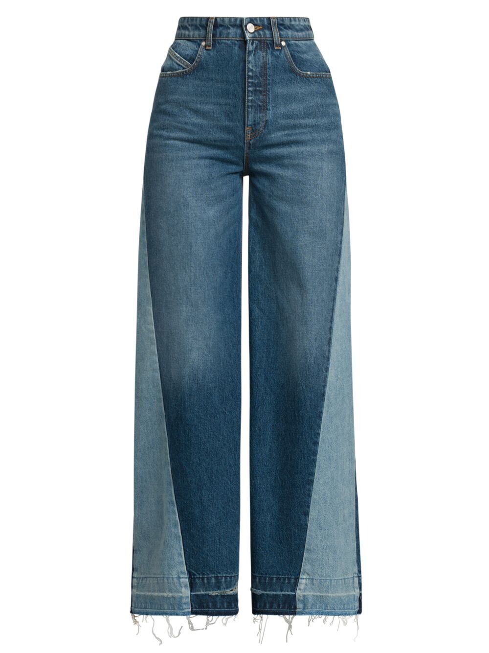 

Двухцветные широкие джинсы Raver Stella McCartney, синий