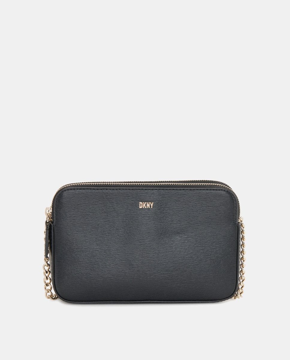 Маленькая черная сумка через плечо Veronica с фирменной аппликацией DKNY, черный