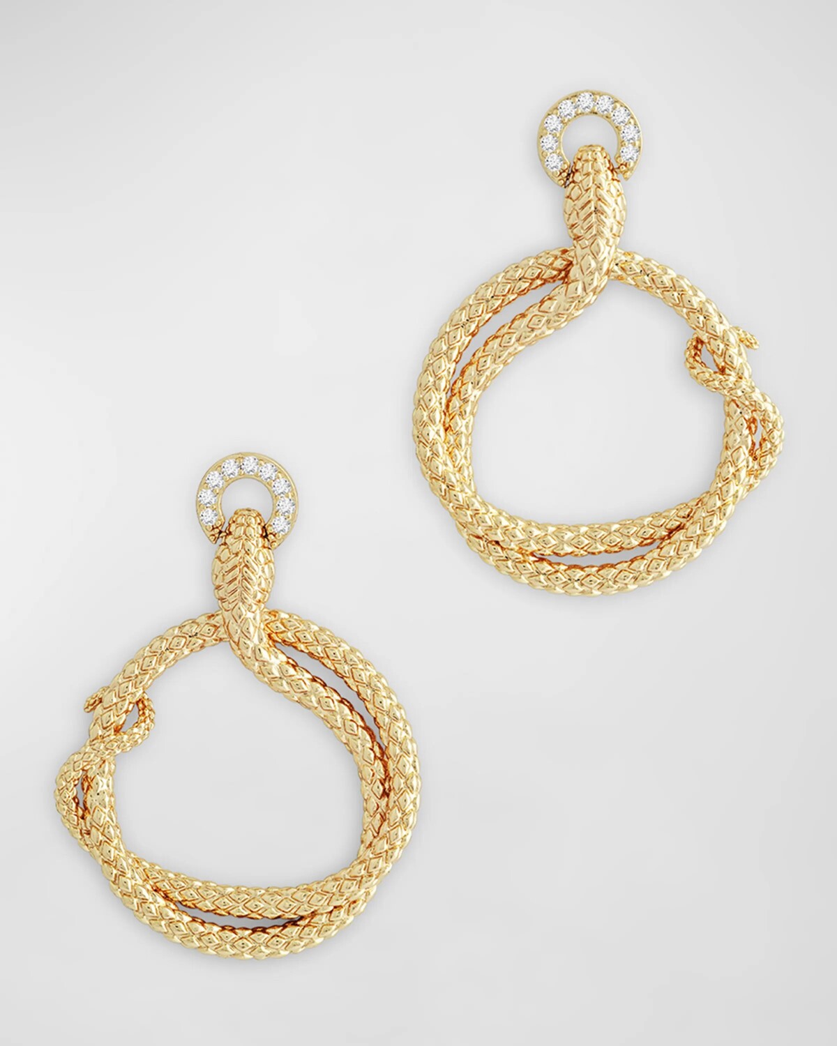 

Серьги-кольца Serpent Holding Ring Anabel Aram Jewelry, цвет Gold