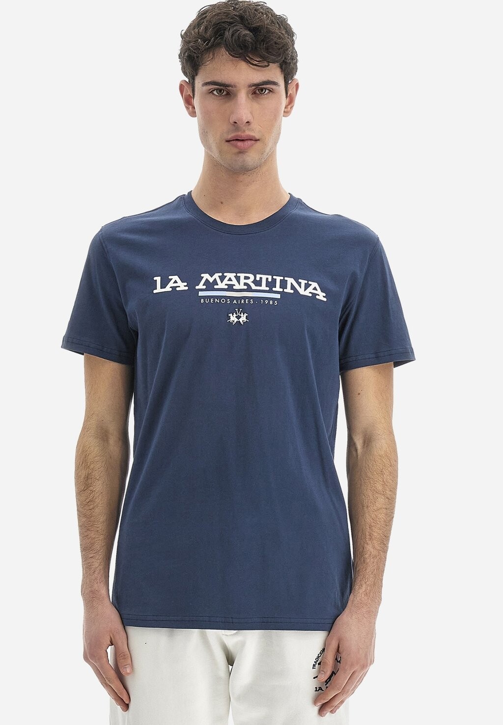 

Футболка с принтом SHORT SLEEVED La Martina, голубовато-серый