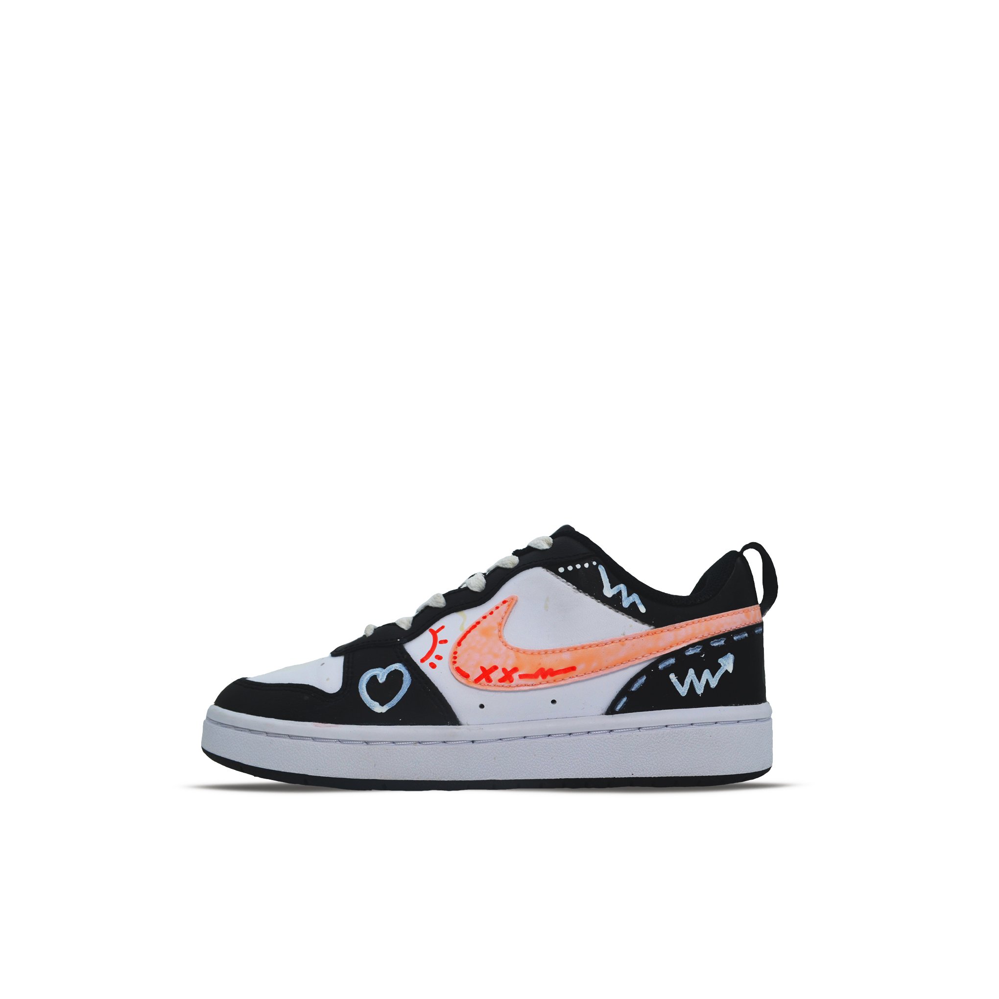 

Кроссовки Nike Court Borough Skateboarding Shoes Women's Low-top Black/pink, черный