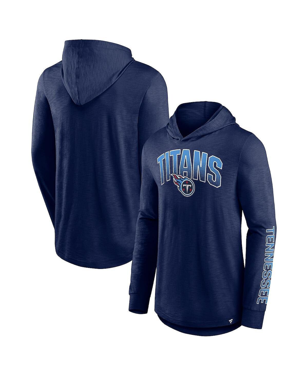 

Мужской темно-синий пуловер с капюшоном с логотипом Tennessee Titans Front Runner Fanatics