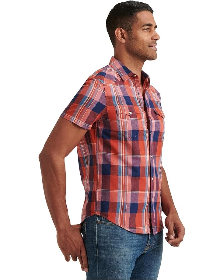 

Рубашка Lucky Brand Short Sleeve Mesa Western Shirt, цвет Red Plaid