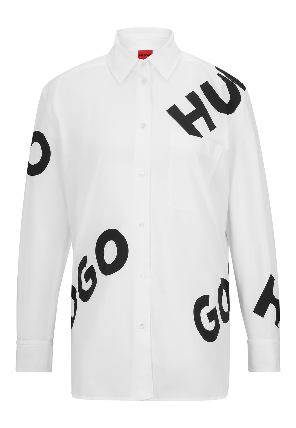 

Блуза HUGO ELODINA Oversize Fit, белый