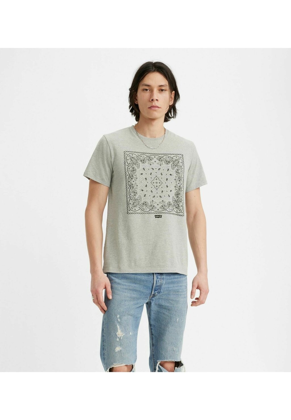 

Футболка с принтом Levi's, серый