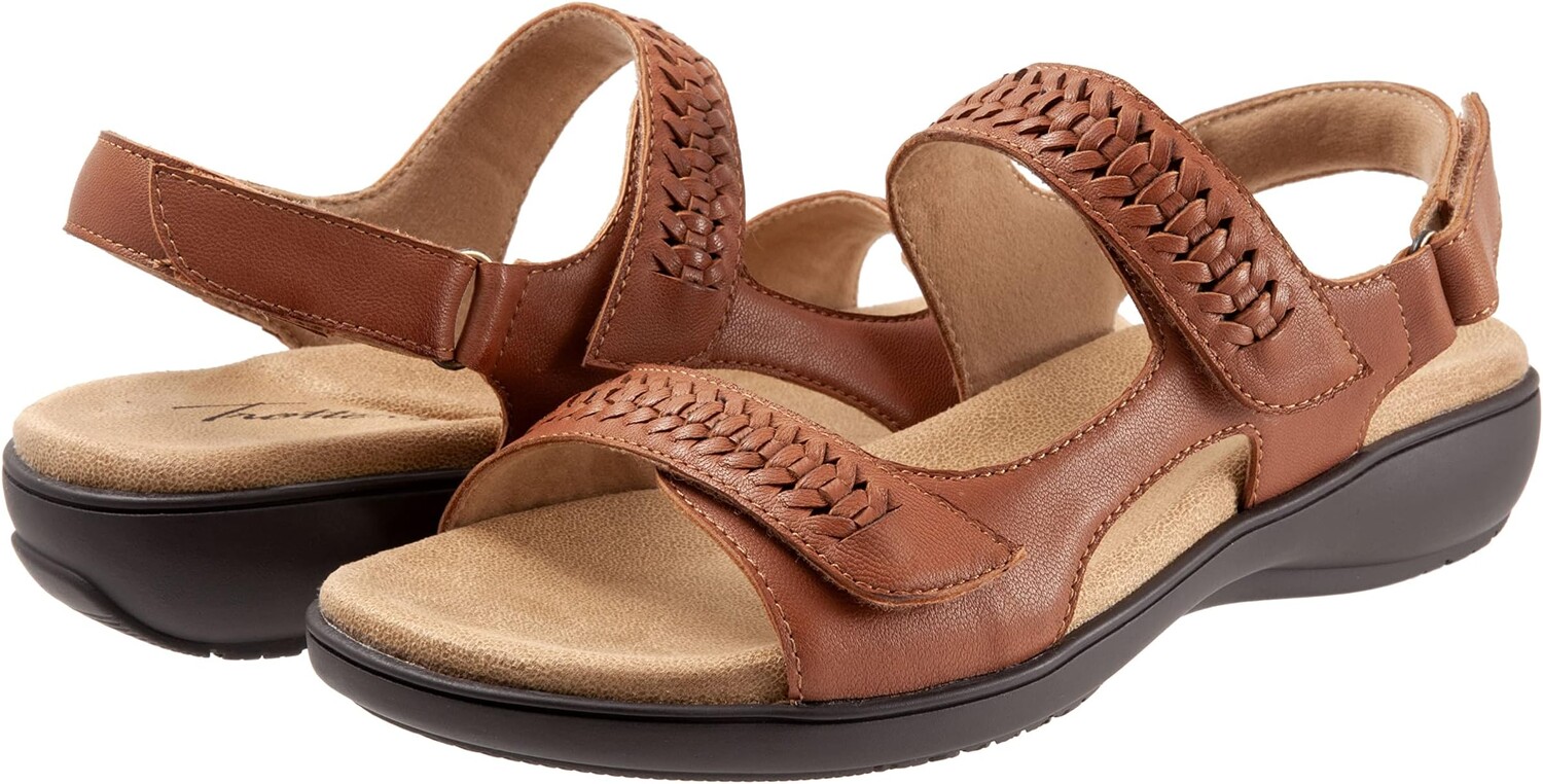 

Сандалии на плоской подошве Romi Woven Trotters, цвет Luggage