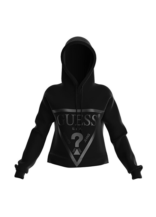 

Черная женская толстовка с круглым вырезом Guess, Черный