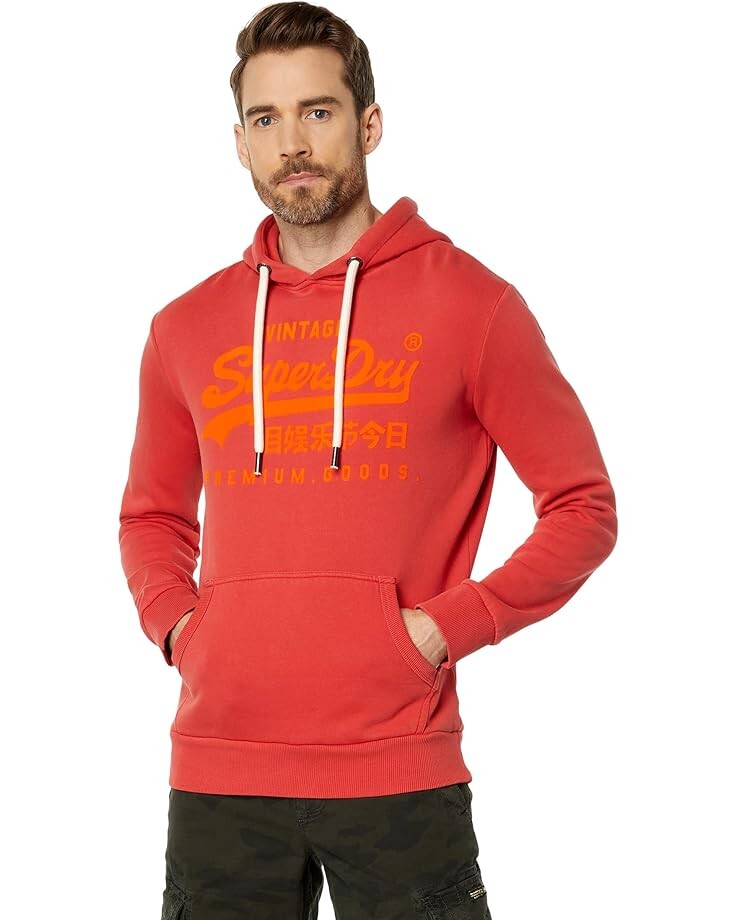 

Худи Superdry Vintage Logo Neon, красный