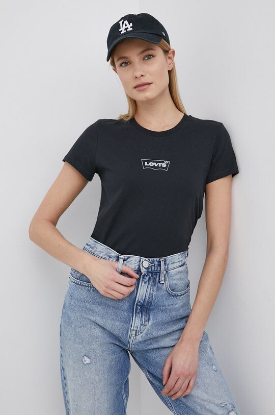 

Хлопковая футболка Levi's, черный
