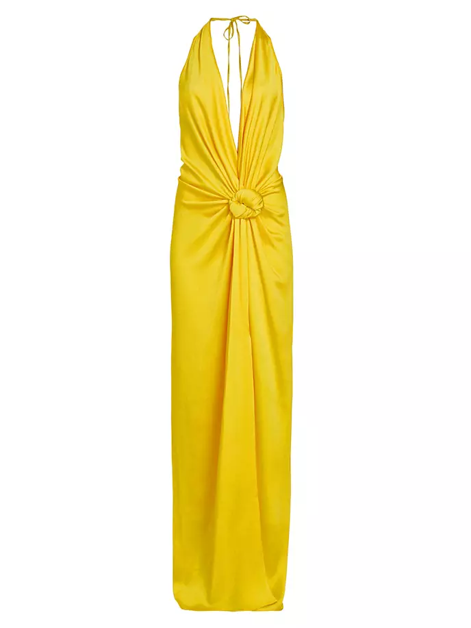 Платье Torgiano с бретельками и завязками Silvia Tcherassi, желтый