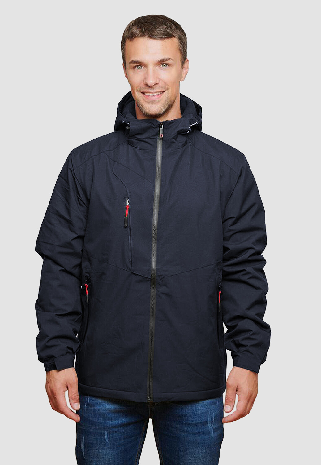 

Куртка Forbest Blouson Funktionsjacke mit Kapuze Regenjacke Gefüttert, темно синий