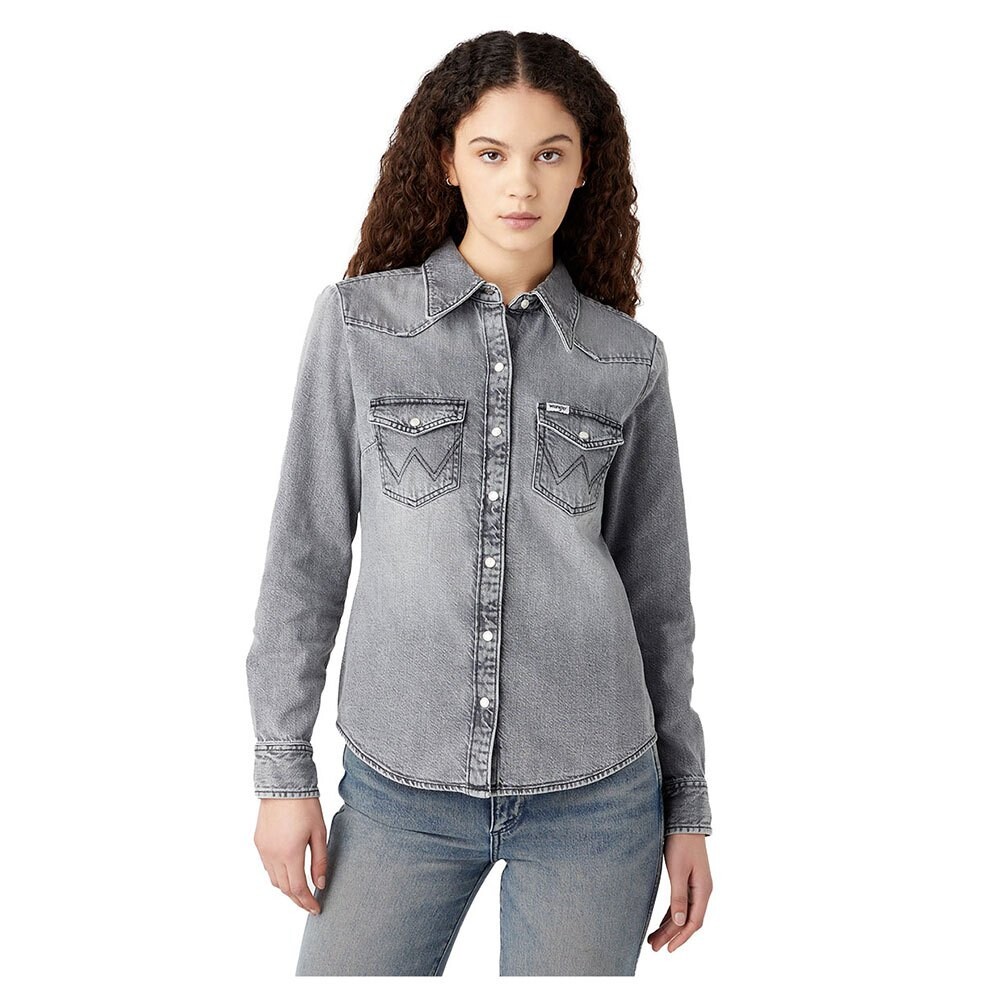 

Футболка с длинным рукавом Wrangler Y2K Slim, серый