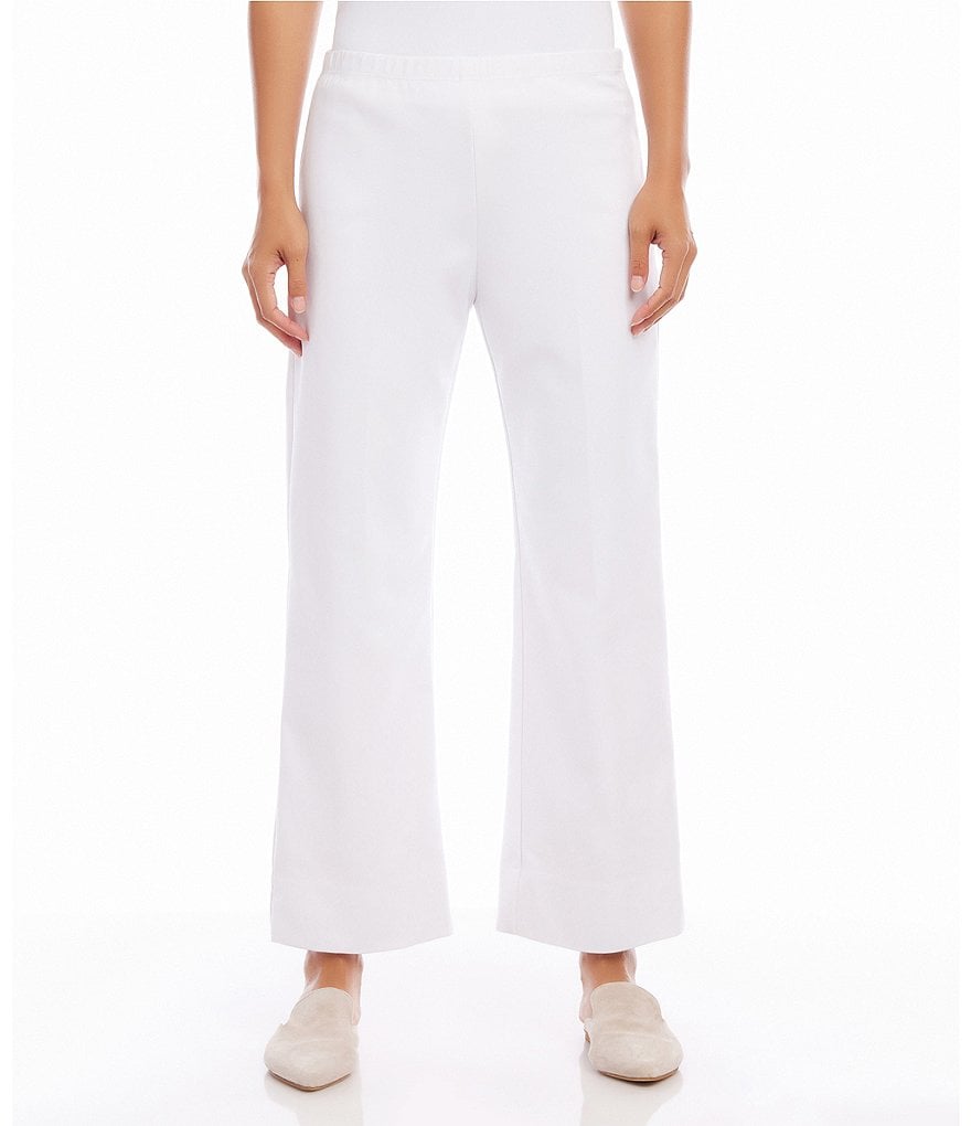Karen Kane Укороченные широкие брюки, белый брюки широкие maeve colette укороченные белый
