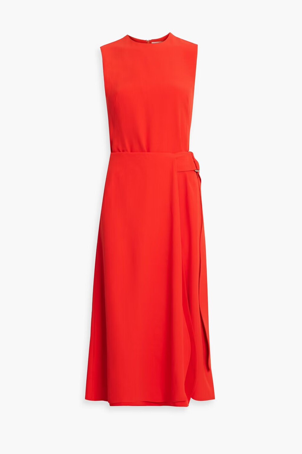 

Платье миди из крепа с запахом Victoria Beckham, цвет Tomato red
