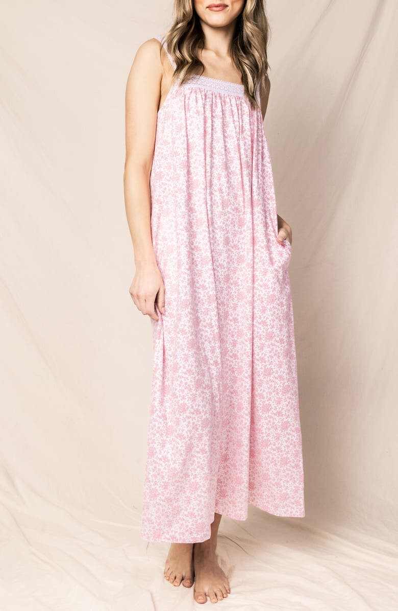 

Sussex Camille Pima Хлопковая ночная рубашка PETITE PLUME, розовый