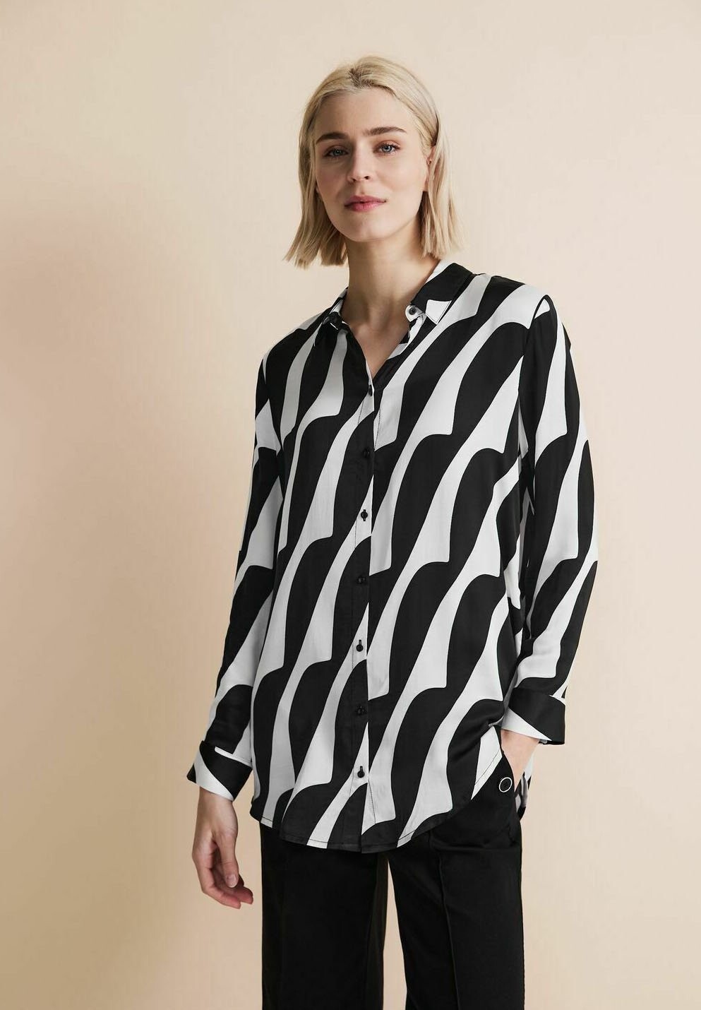 

Блузка-рубашка LANGE PRINT Street One, цвет schwarz
