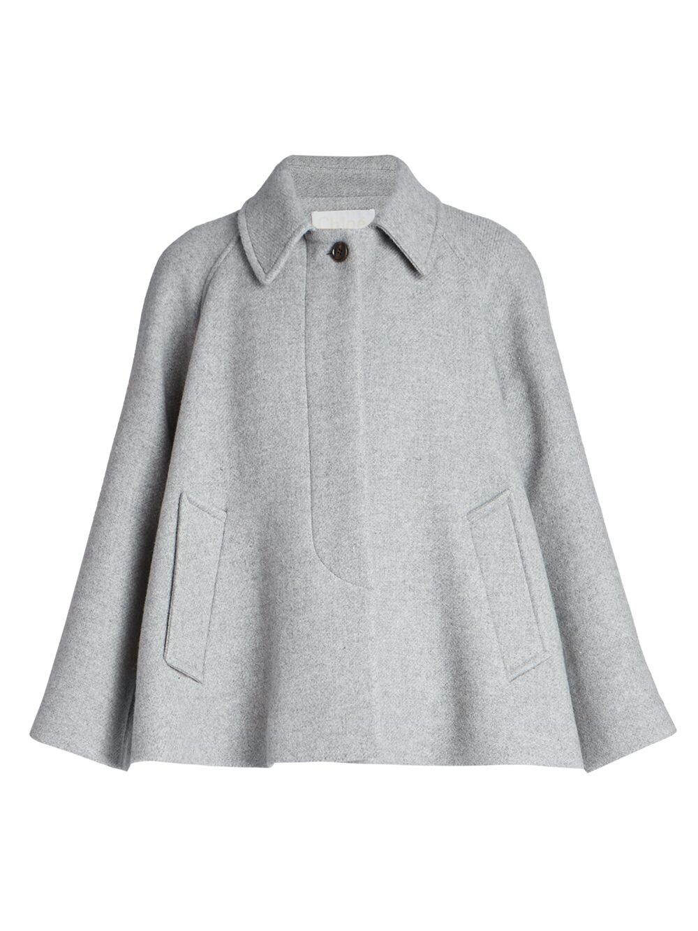 

Легендарное мягкое шерстяное пальто Chloé, Серый