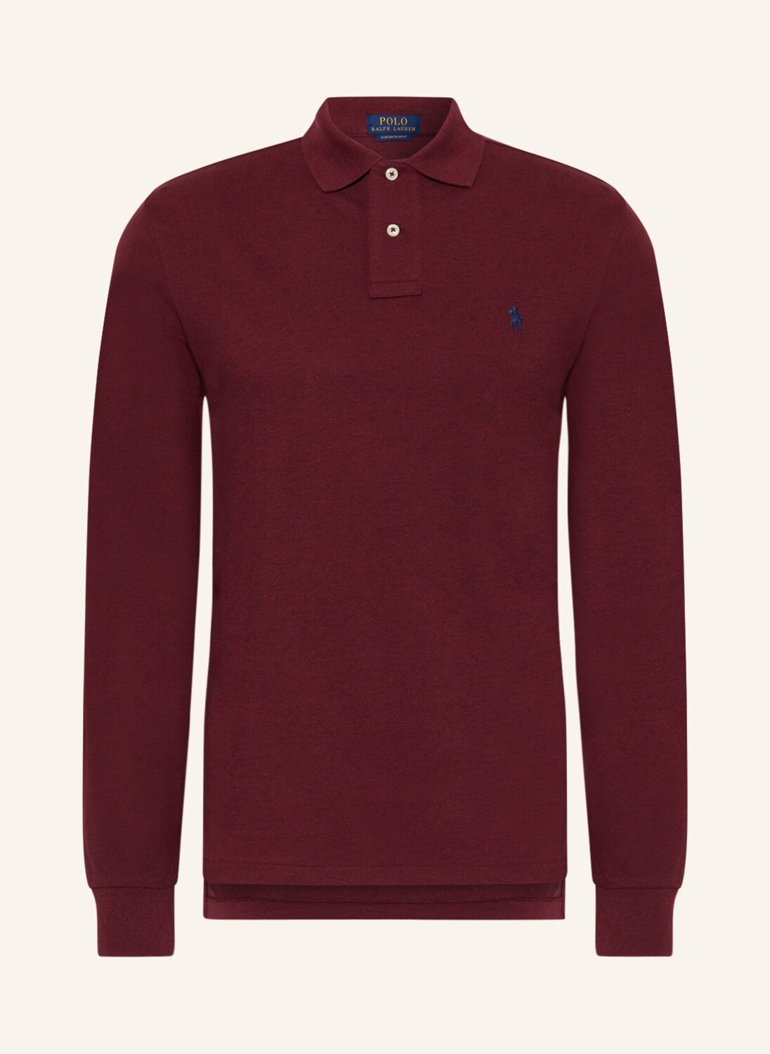 

Рубашка поло POLO RALPH LAUREN Piqué Custom Slim Fit, темно-красный