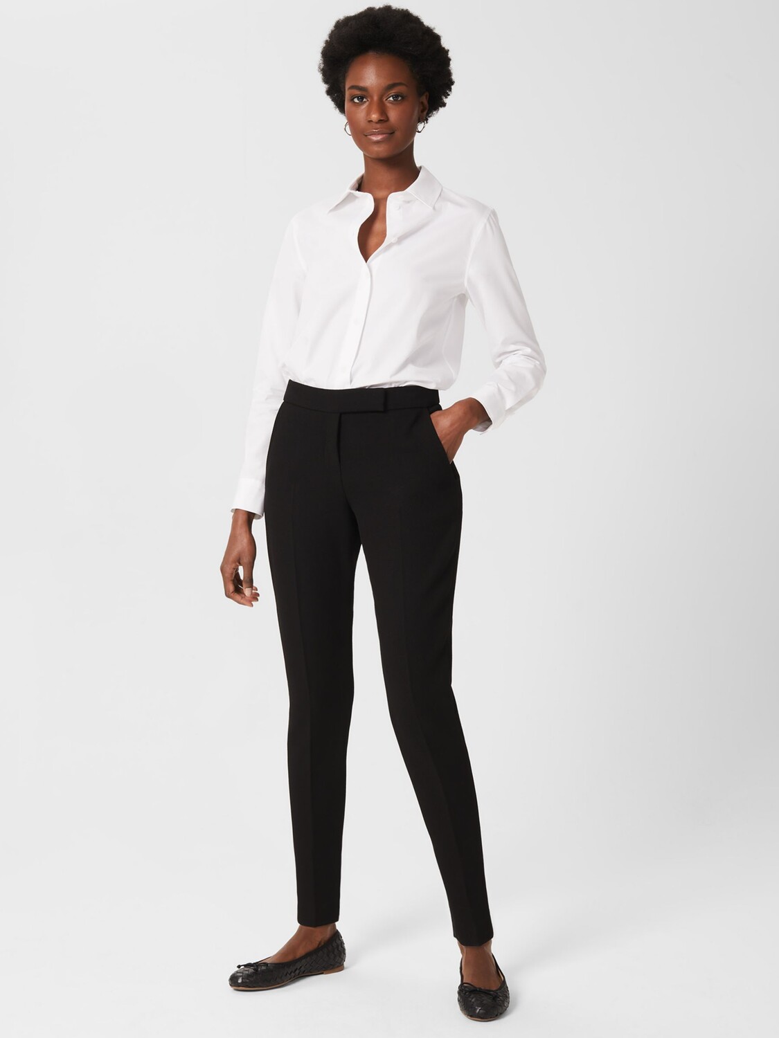 

Брюки узкого кроя Hobbs Petite Ophelia, черные, Черный