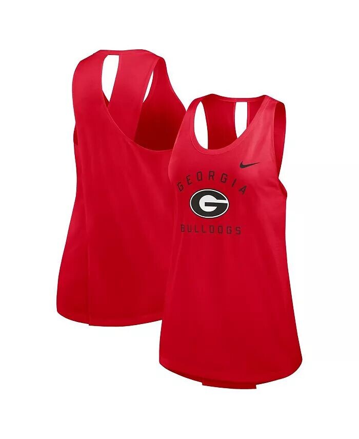 

Женская майка Red Georgia Bulldogs Primetime с открытой спиной Nike, красный
