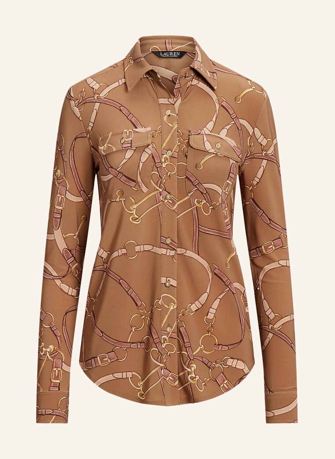 

Рубашка блузка LAUREN RALPH LAUREN, светло-коричневый