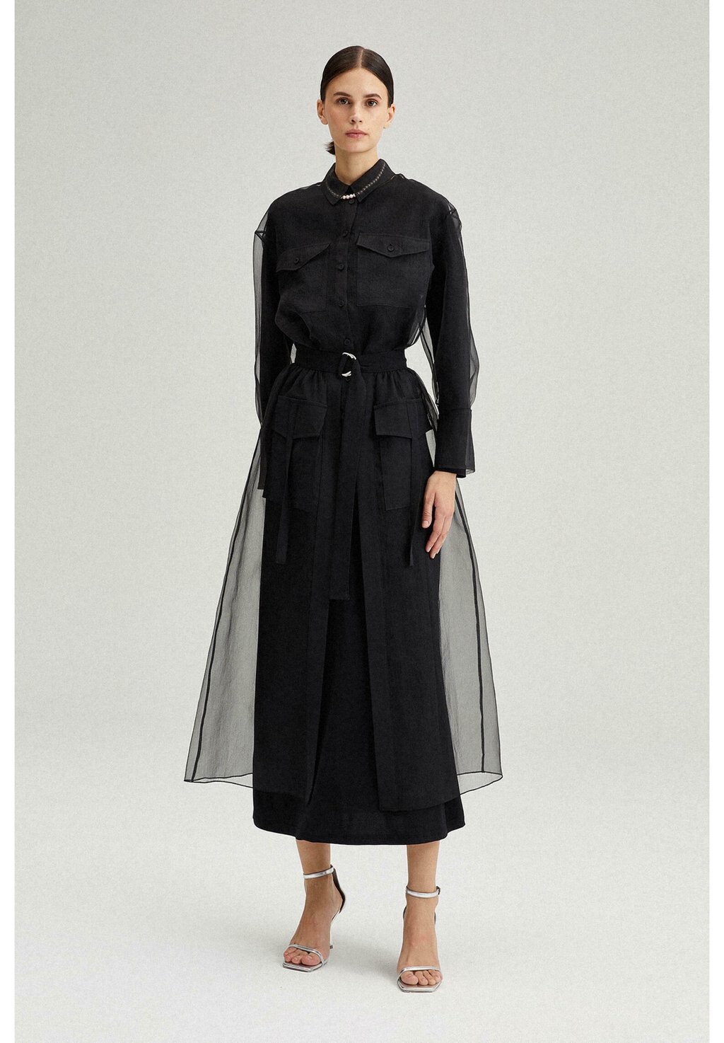 

Юбка А-силуэта ORGANZA SKIRT WITH POCKET DETAILED Touché Privé, черный