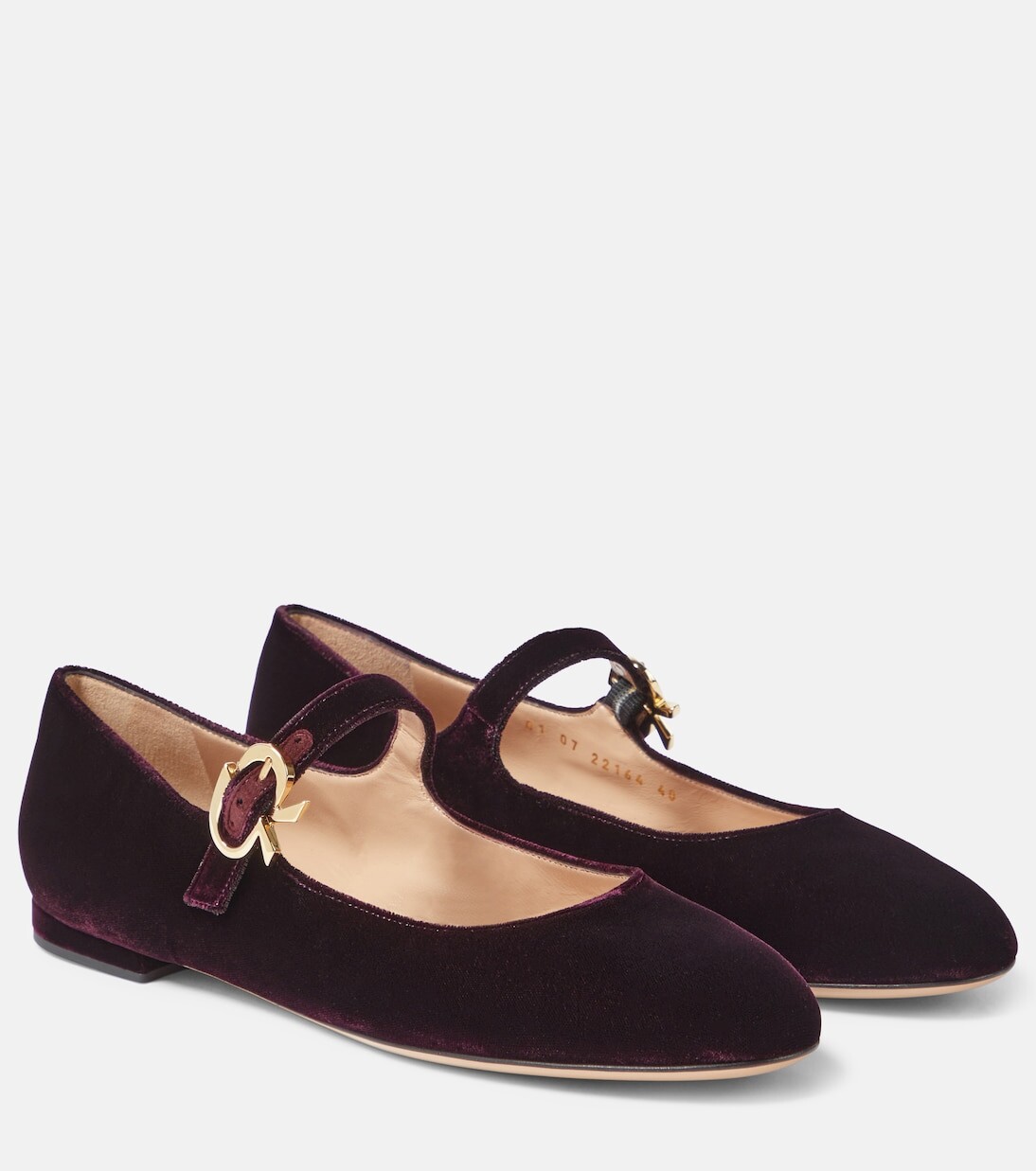 

Бархатные балетки mary с лентами Gianvito Rossi, фиолетовый