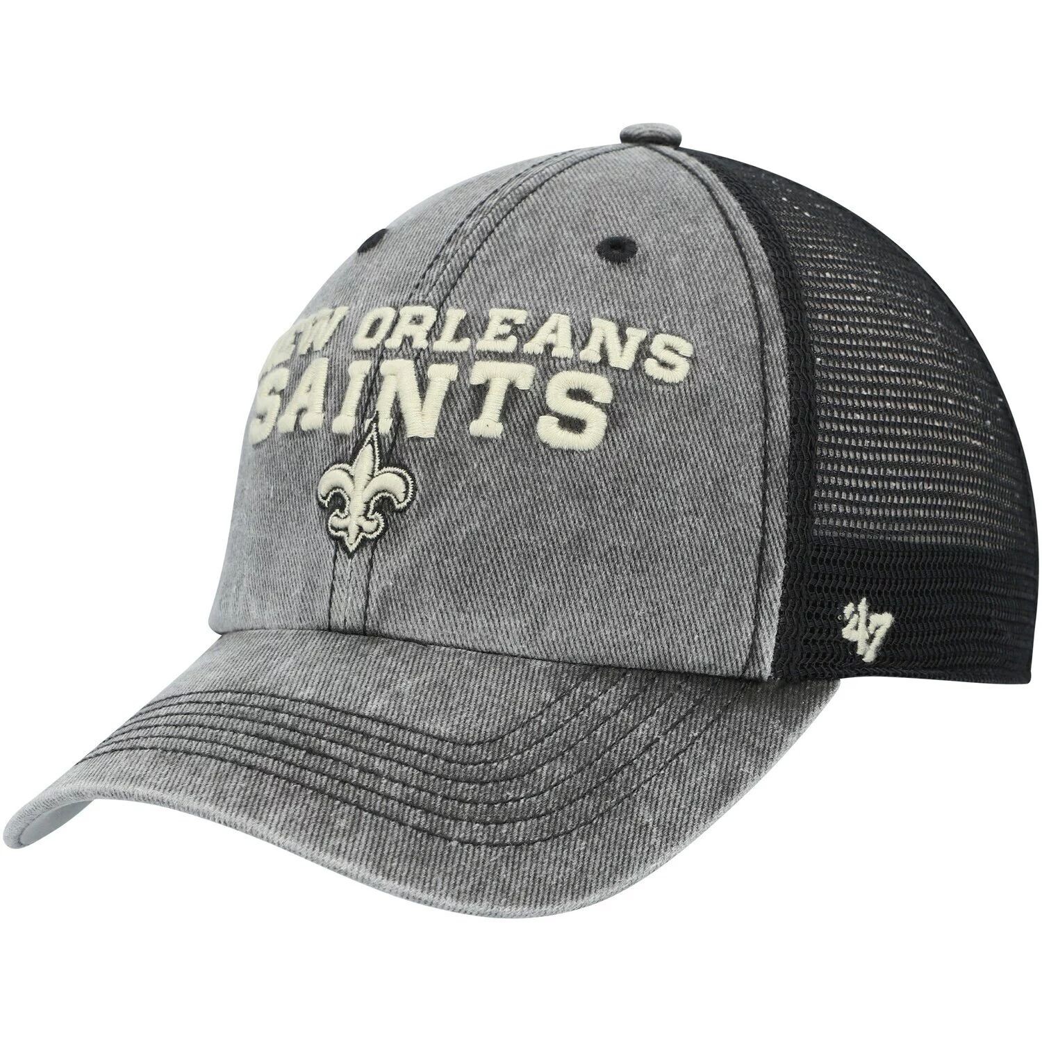 

Мужская черная кепка Snapback New Orleans Saints Drumlin Trucker Clean Up '47