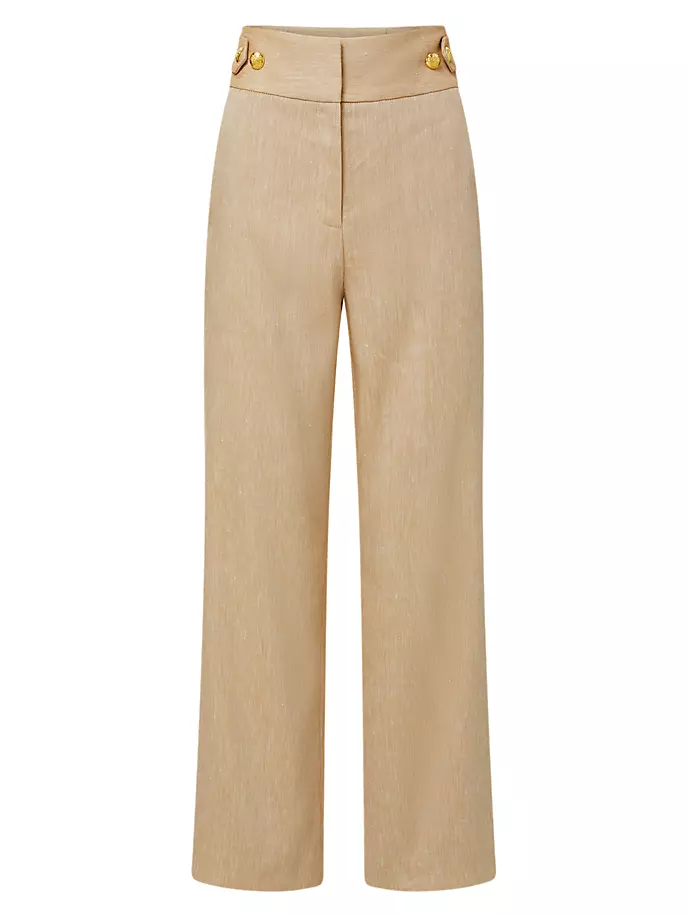 Широкие брюки Tonelli с узором «елочка» Veronica Beard, цвет dark camel light camel