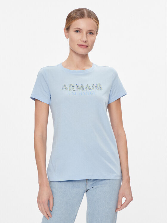

Футболка стандартного кроя Armani Exchange, синий