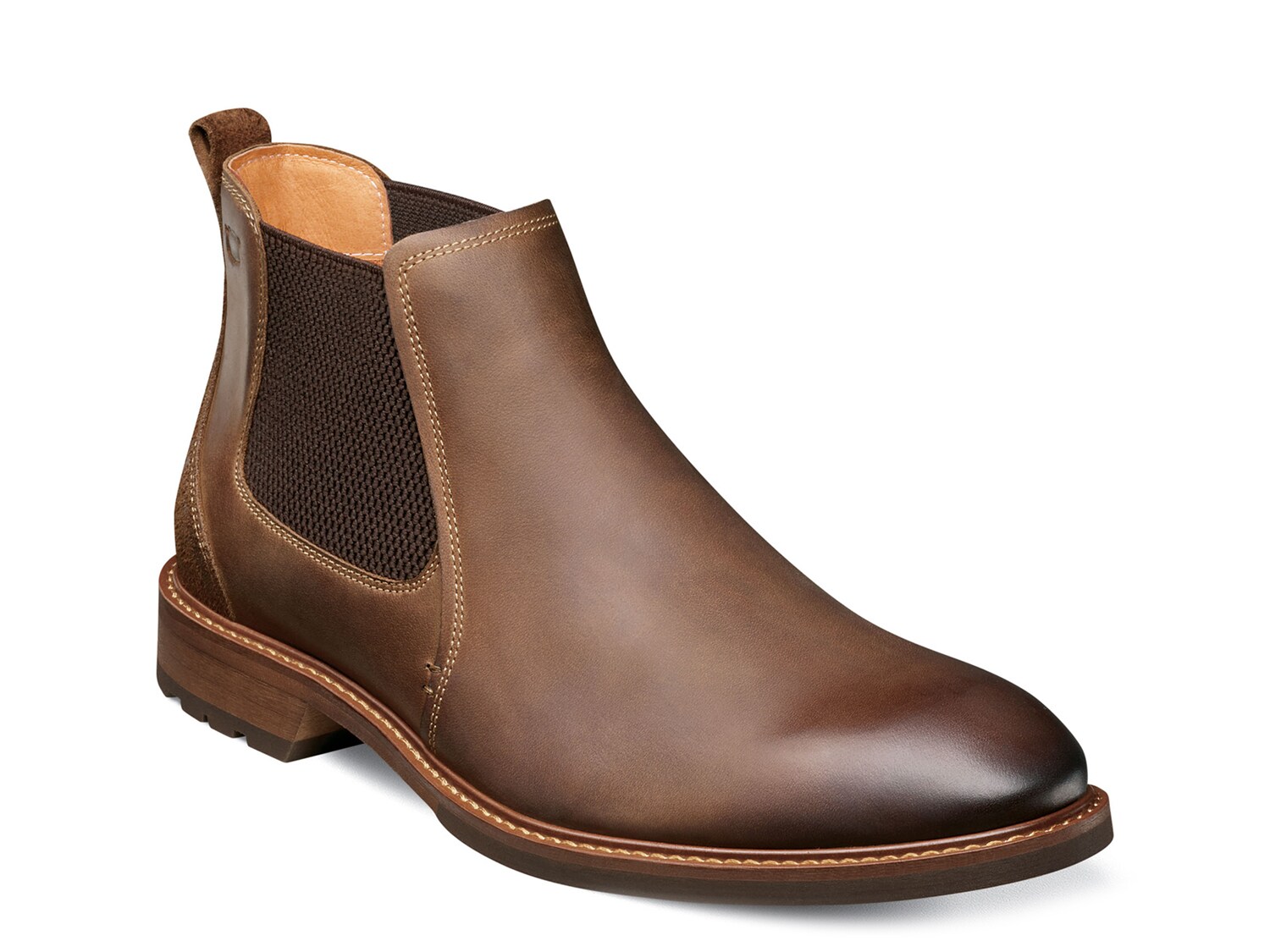 Ботинки челси Chalet с простым носком Florsheim, коричневый цена и фото