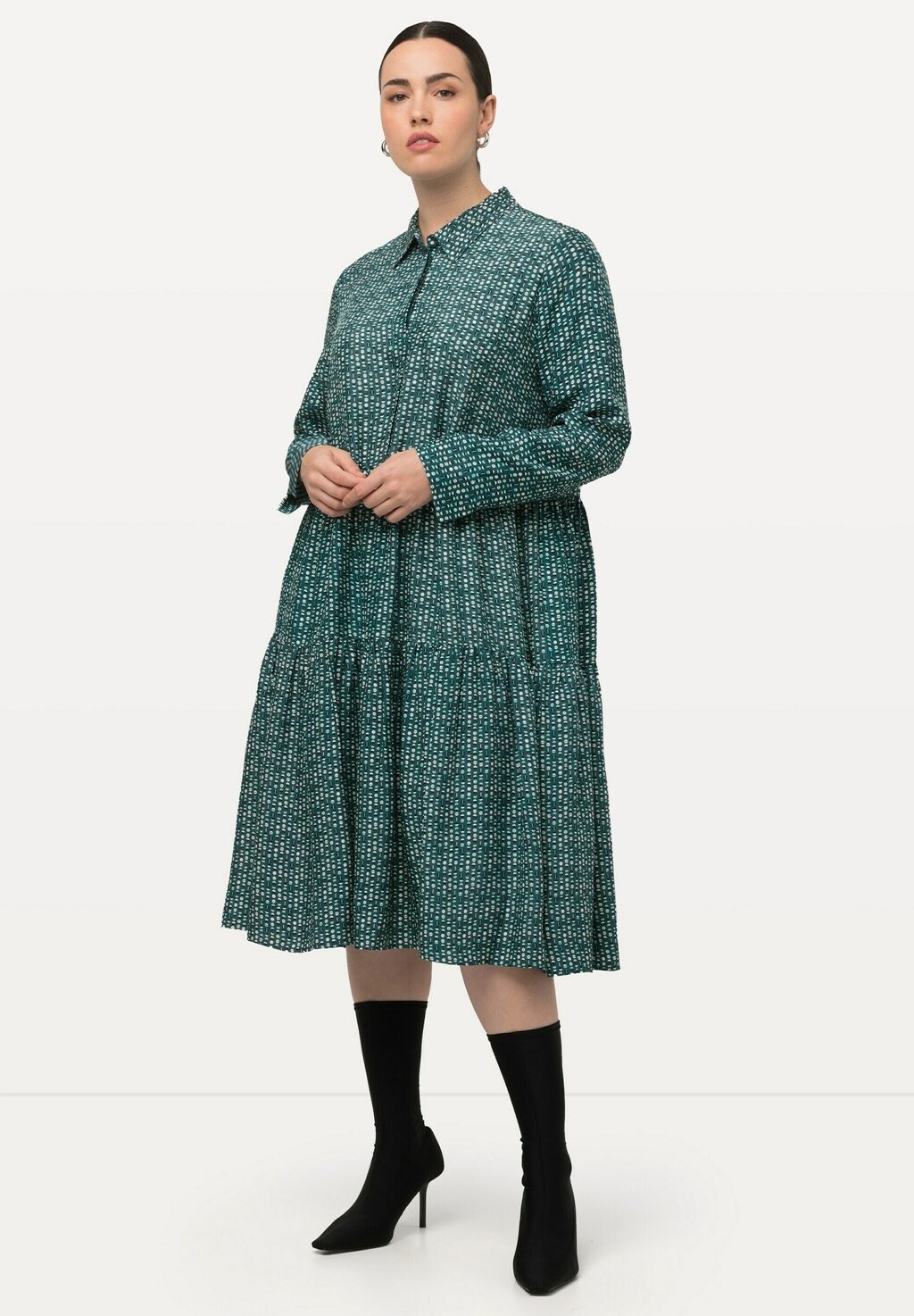 

Платье-рубашка Ulla Popken, бирюзовый, Зеленый
