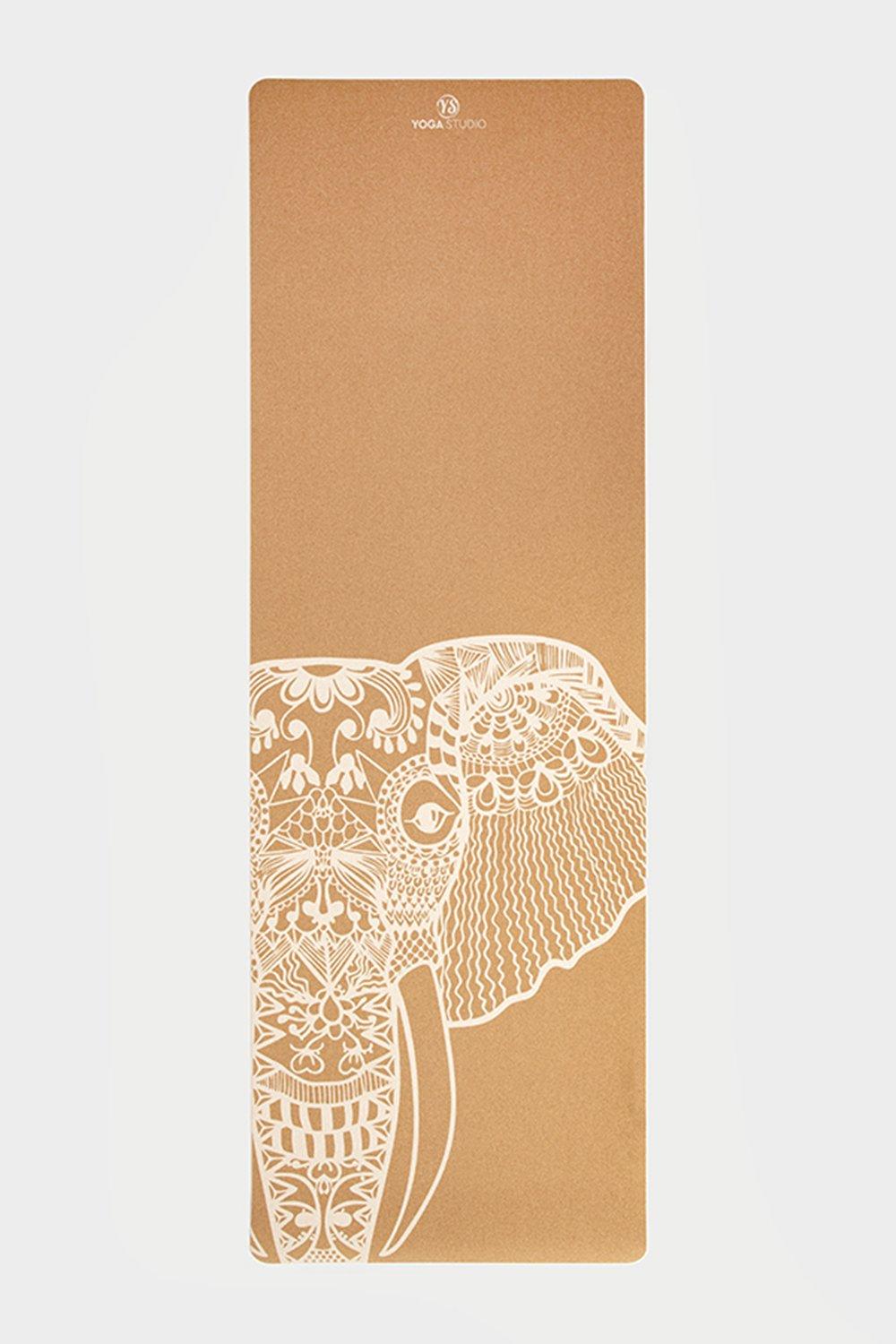 Коврик для йоги из пробки «Белый слон» толщиной 4 мм Yoga Studio, мультиколор стикеры пробковые птицы
