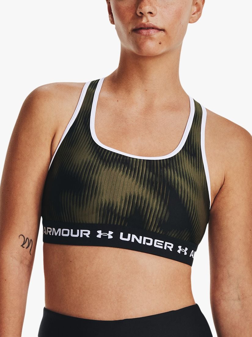 

Спортивный бюстгальтер Armour Mid с перекрещенной спиной и принтом Under Armour, зеленый/белый