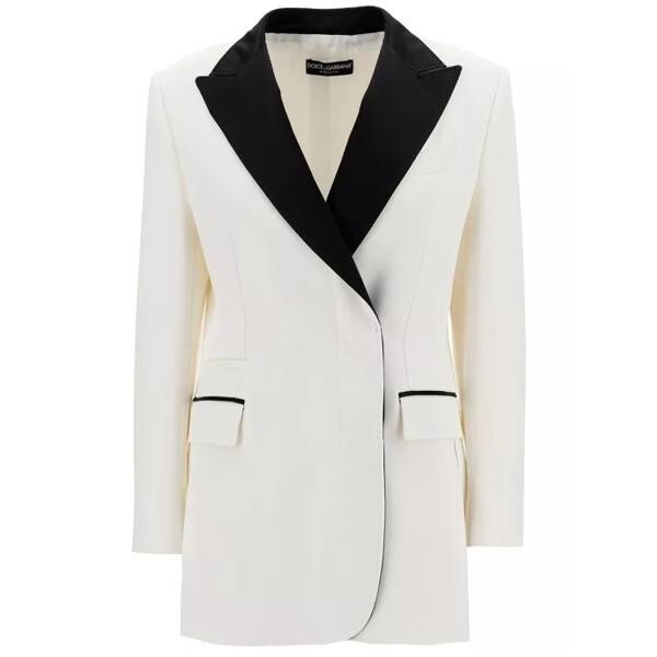 

Куртка double-breasted jacket with peak revers in v Dolce&Gabbana, белый